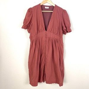 Showpo Rust Button-Front Dress
